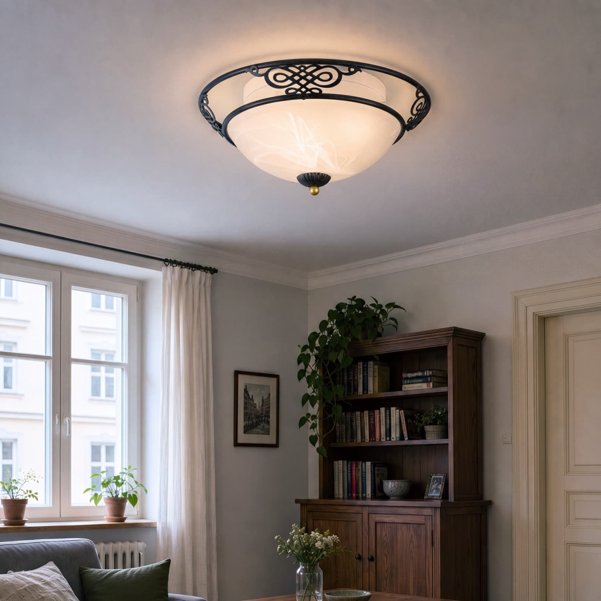 BRILAGI - FRESCO Ceiling Light 3x E27/40W/230V Ø 48 cm Brown