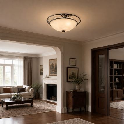 BRILAGI - FRESCO Ceiling Light 3x E27/40W/230V Ø 48 cm Brown