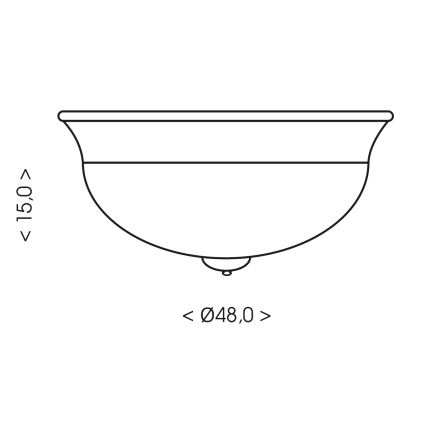 Brilagi - FRESCO Ceiling Light 3x E27/40W/230V Ø 48 cm Brown