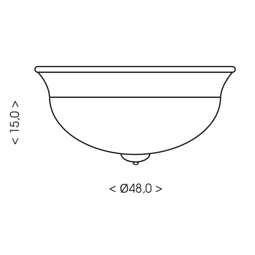 Brilagi - FRESCO Ceiling Light 3x E27/40W/230V Ø 48 cm Brown