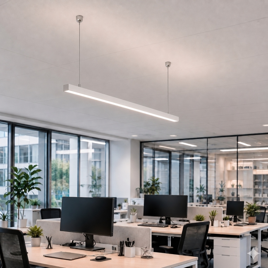 Brilagi - FULLDAY LED Pendant Light, 20/30/40W, 230V, 2700/4000/6000K, 120 cm, White