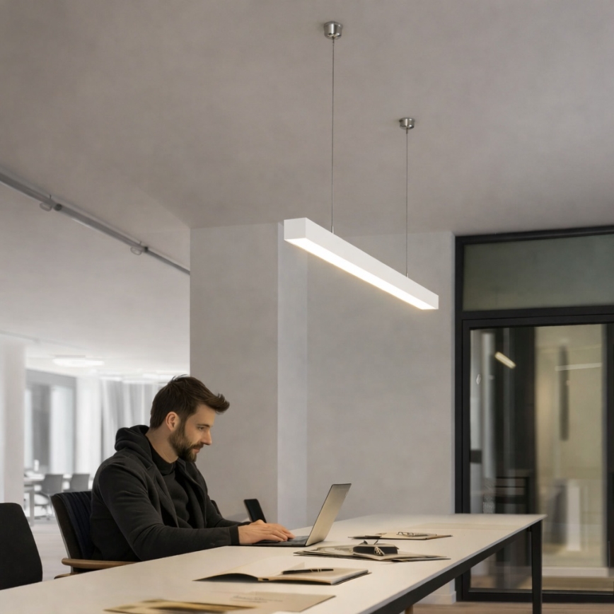 Brilagi - FULLDAY LED Pendant Light, 20/30/40W, 230V, 2700/4000/6000K, 120 cm, White