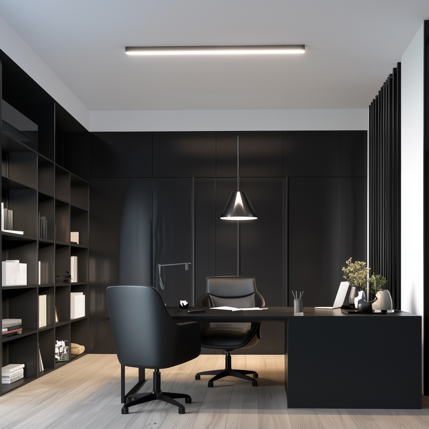 Brilagi - FULLDAY LED surface-mounted ceiling luminaire 30/40/50W 230V 2700/4000/6000K 150 cm UGR19 black