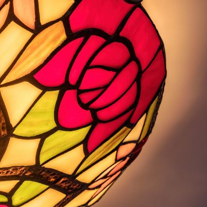 Brilagi - GARLAN Tiffany stained-glass ceiling light 2x E27/60W/230V