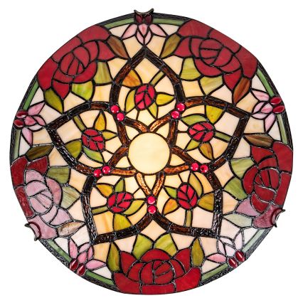 Brilagi - GARLAN Tiffany stained-glass ceiling light 2x E27/60W/230V