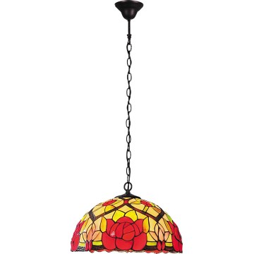 Brilagi - GARLAN Tiffany stained-glass chain-hung chandelier 2xE27/60W/230V