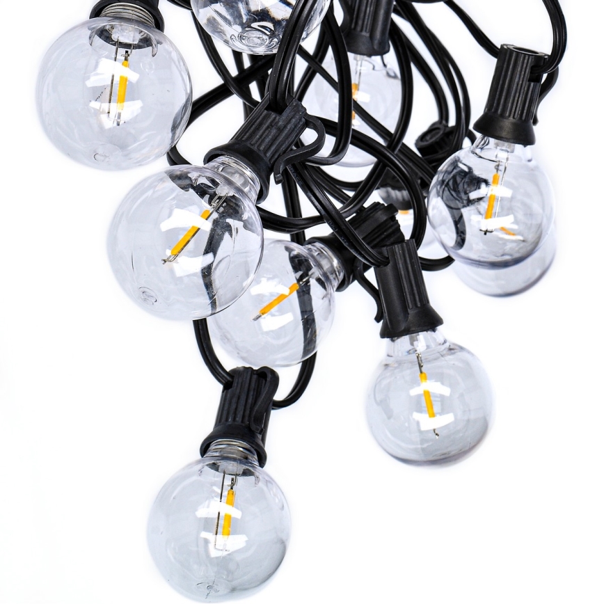 Brilagi - LED Outdoor Decorative String Lights GIRLANDA 25xE12/0.8W/230V 20m IP44 Cool White