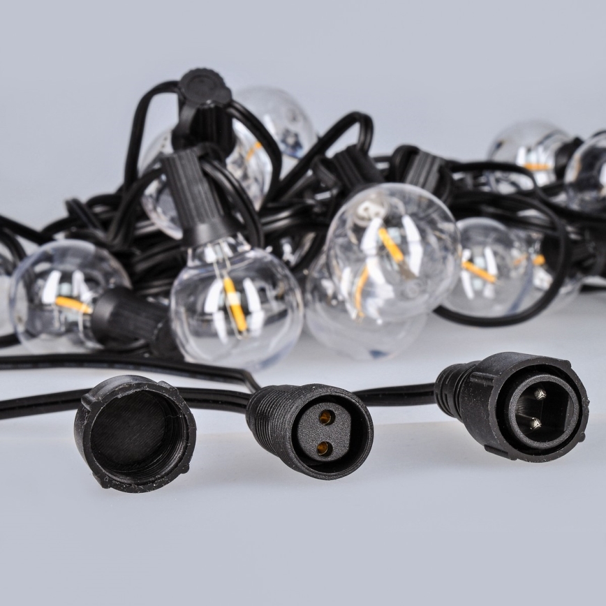 Brilagi - LED Outdoor Decorative String Lights GIRLANDA 25xE12/0.8W/230V 20m IP44 Cool White