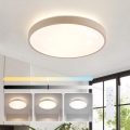 Brilagi - GLASS POOL DOUBLE Dimmable LED Ceiling Light/48W/230V 3000-6000K 40 cm Beige + Remote Control