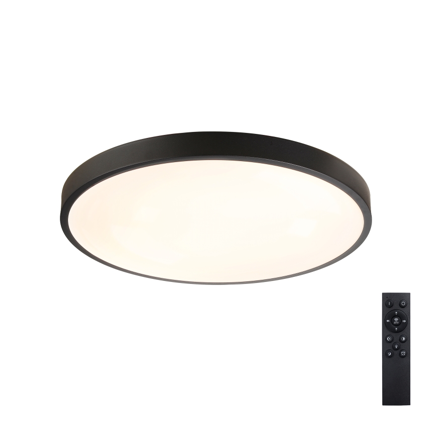 Brilagi - Dimmable LED Ceiling Light GLASS POOL DOUBLE LED/60W/230V 3000-6000K 50 cm Black + Remote Control