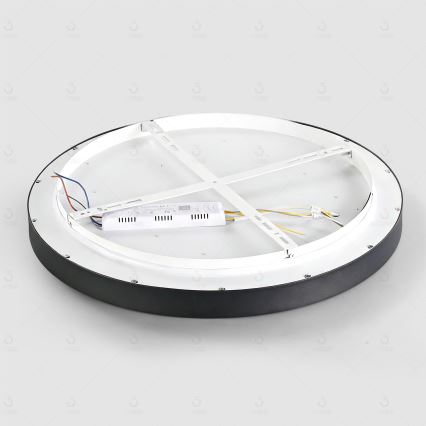 Brilagi - Dimmable LED Ceiling Light GLASS POOL DOUBLE LED/60W/230V 3000-6000K 50 cm Black + Remote Control