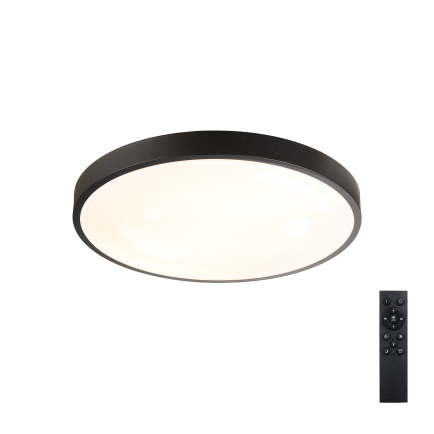 Brilagi - GLASS POOL DOUBLE Dimmable LED Ceiling Light LED/48W/230V 3000-6000K 40 cm Black + Remote Control