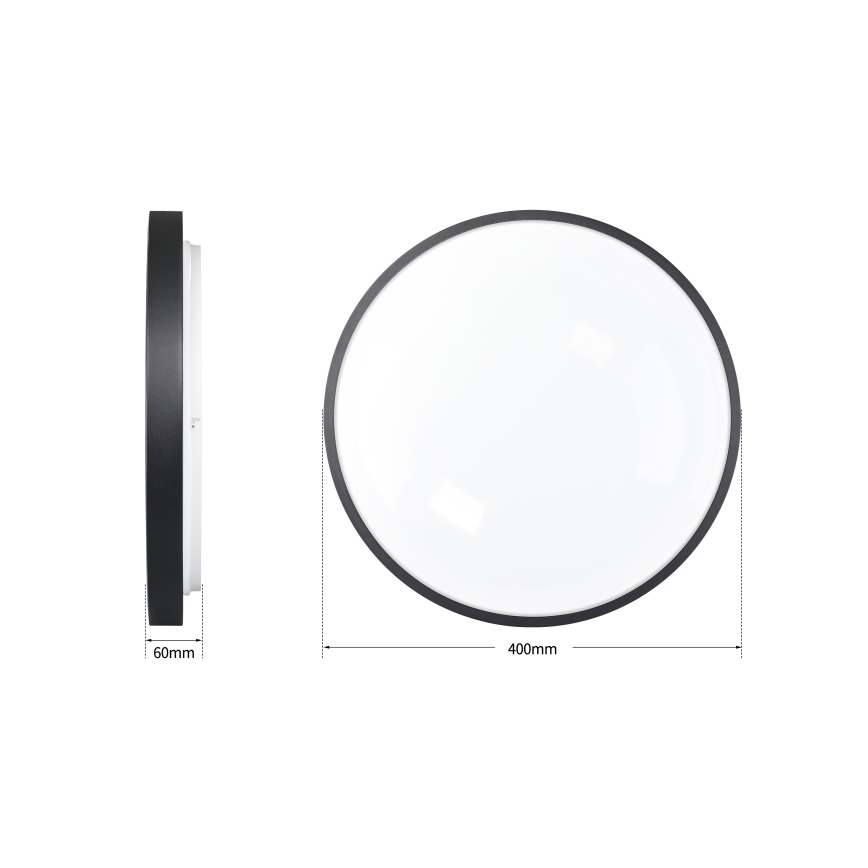 Brilagi - GLASS POOL DOUBLE Dimmable LED Ceiling Light LED/48W/230V 3000-6000K 40 cm Black + Remote Control