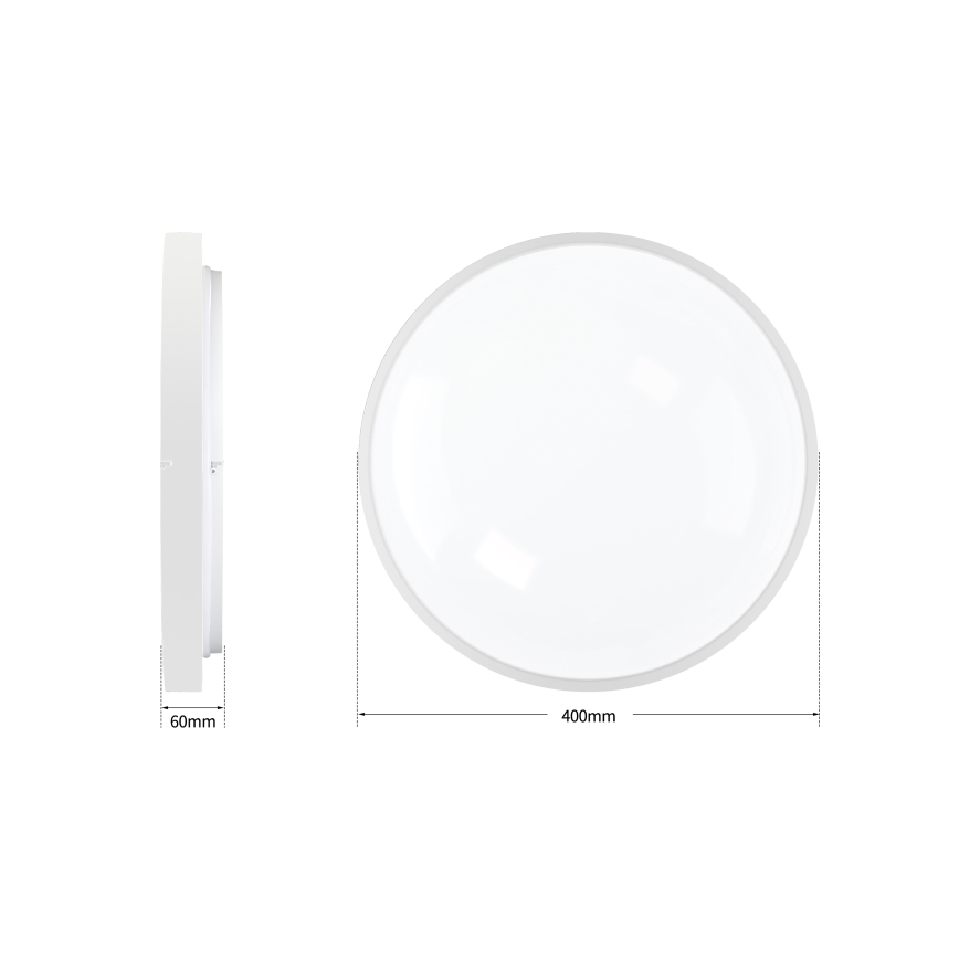 Brilagi - GLASS POOL DOUBLE LED Dimmable Ceiling Light, 48W/230V, Tunable 3000–6000K, 40 cm, White + Remote Control