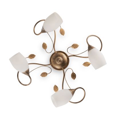 BRILAGI - GRACE Ceiling Light 4xE27/40W/230V Ø 68 cm patina/copper