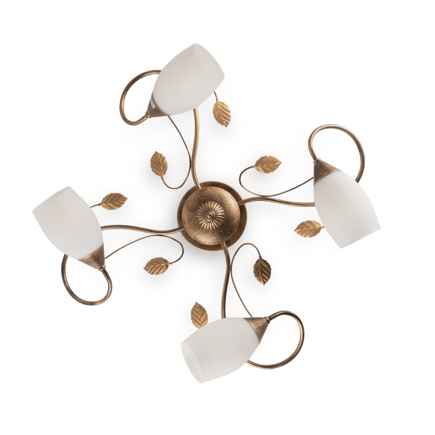 BRILAGI - GRACE Ceiling Light 4xE27/40W/230V Ø 68 cm patina/copper