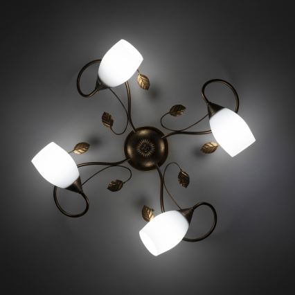 BRILAGI - GRACE Ceiling Light 4xE27/40W/230V Ø 68 cm patina/copper