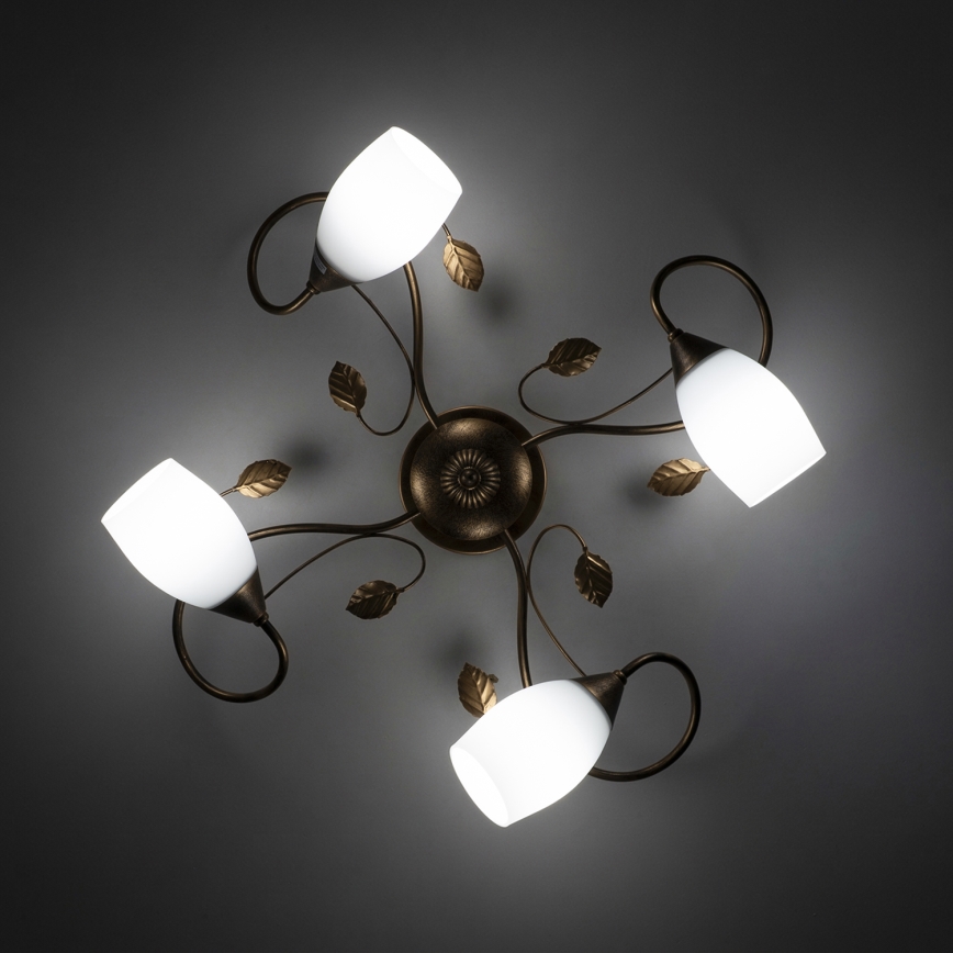 BRILAGI - GRACE Ceiling Light 4xE27/40W/230V Ø 68 cm patina/copper