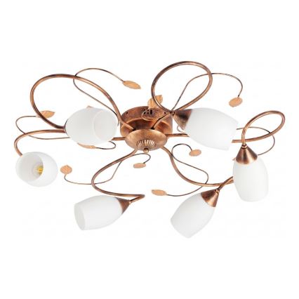 BRILAGI - GRACE Ceiling Light 6xE27/40W/230V Ø 79 cm patina/copper