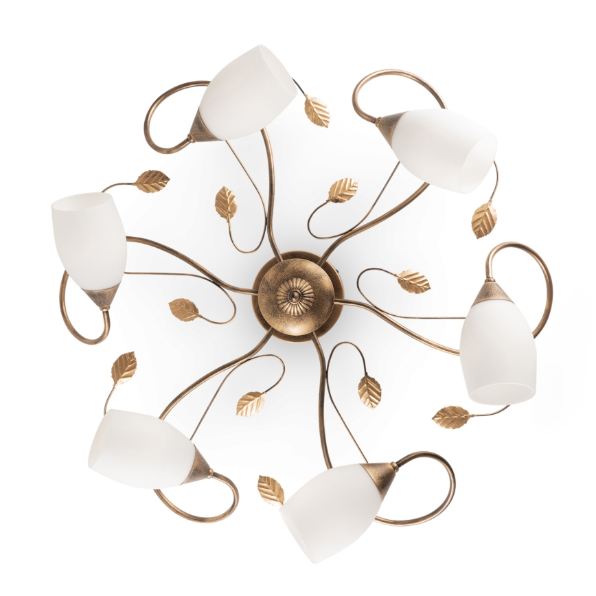 BRILAGI - GRACE Ceiling Light 6xE27/40W/230V Ø 79 cm patina/copper