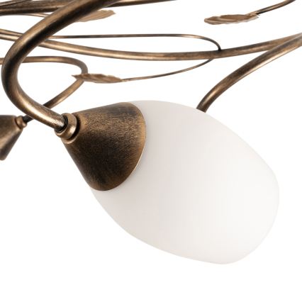 BRILAGI - GRACE Ceiling Light 6xE27/40W/230V Ø 79 cm patina/copper