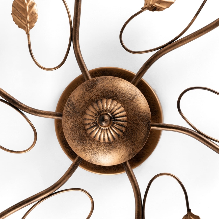 BRILAGI - GRACE Ceiling Light 6xE27/40W/230V Ø 79 cm patina/copper