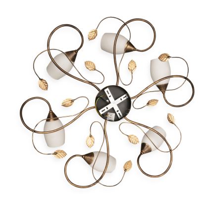 BRILAGI - GRACE Ceiling Light 6xE27/40W/230V Ø 79 cm patina/copper