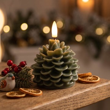 BRILAGI - Green LED Candle LED/1xCR2032