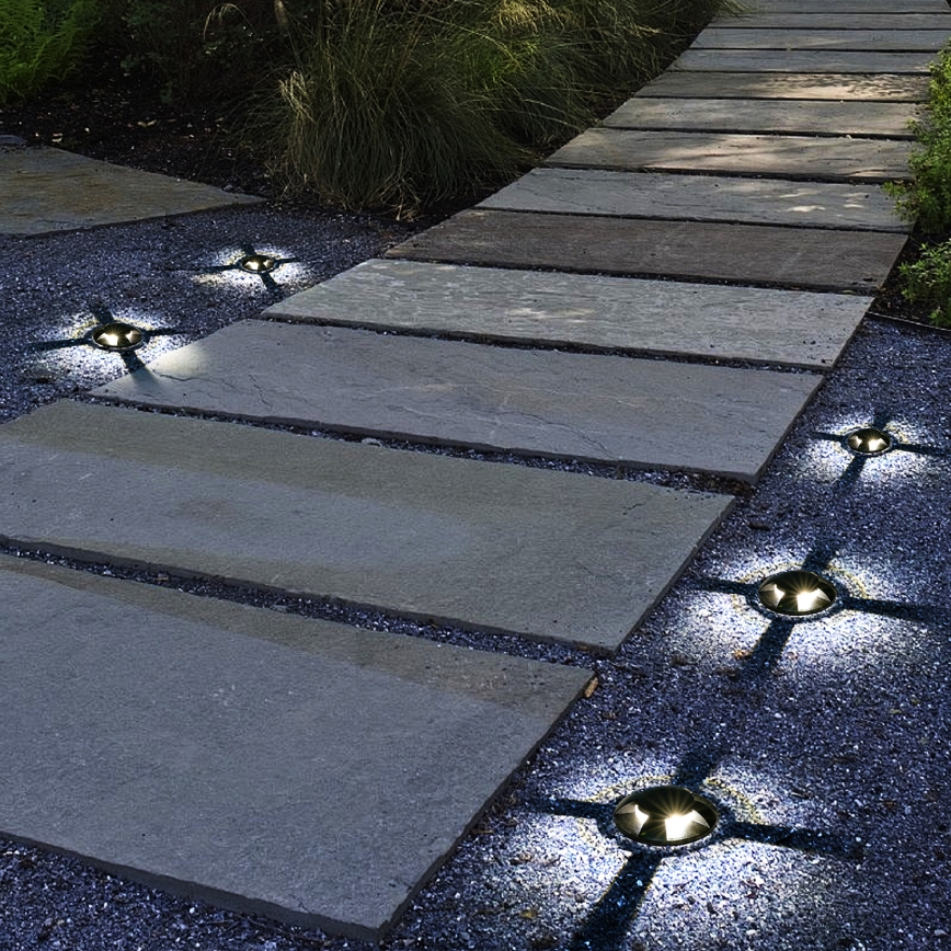 Brilagi - GROUNDRAY Drive-over Outdoor LED Inground Light, 1W, 230V, Black, IP67