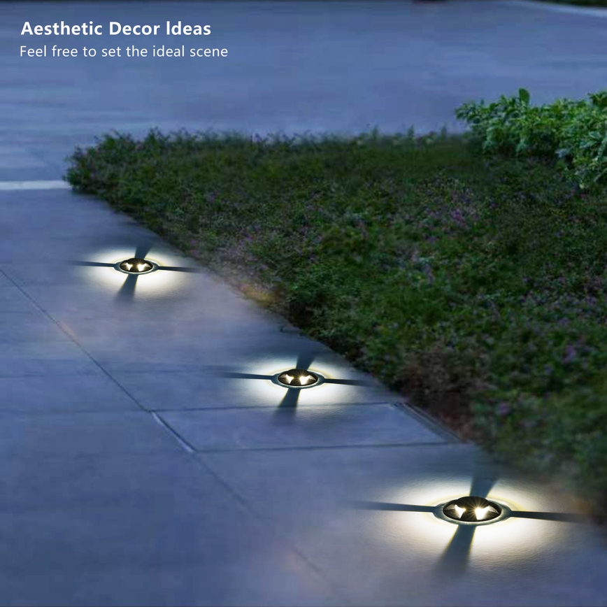 Brilagi - GROUNDRAY Drive-over Outdoor LED Inground Light, 1W, 230V, Black, IP67