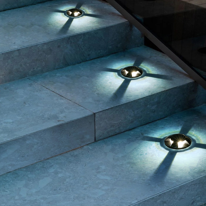 Brilagi - GROUNDRAY Drive-over Outdoor LED Inground Light, 1W, 230V, Black, IP67