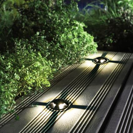 Brilagi - GROUNDRAY Drive-over Outdoor LED Inground Light, 1W, 230V, Black, IP67