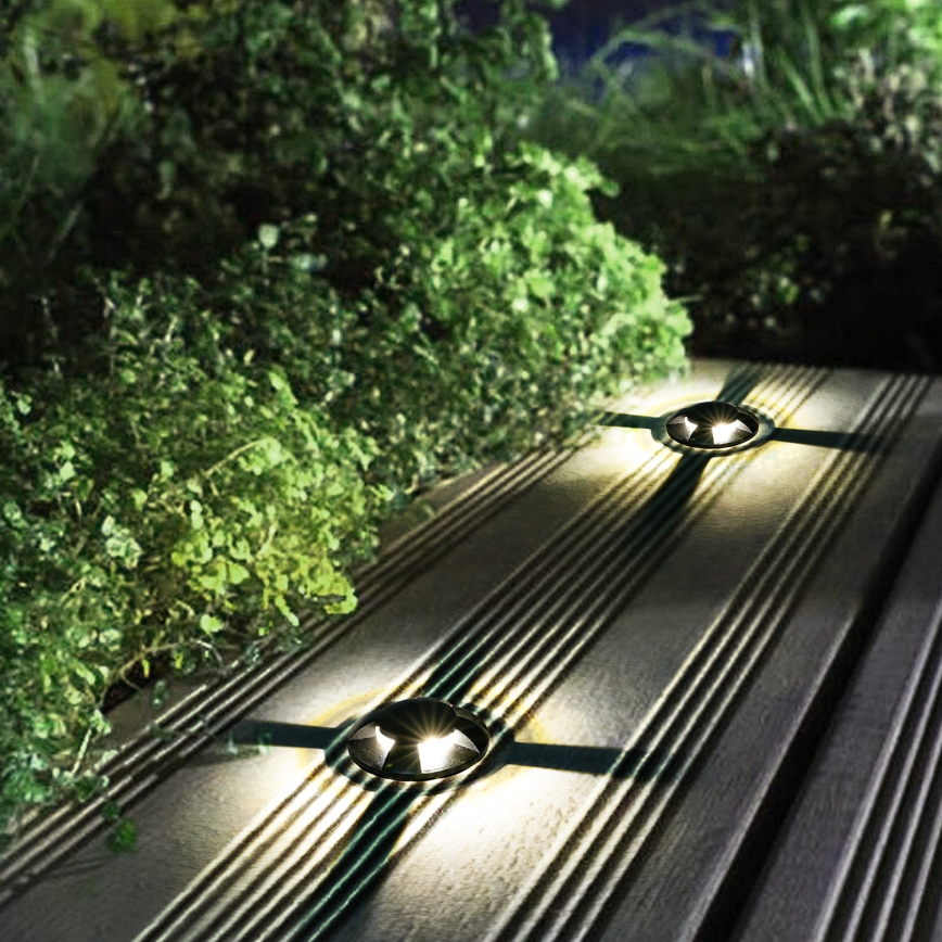 Brilagi - GROUNDRAY Drive-over Outdoor LED Inground Light, 1W, 230V, Black, IP67