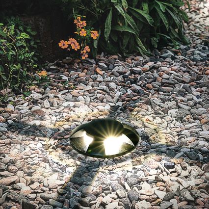 Brilagi - GROUNDRAY Drive-over Outdoor LED Inground Light, 1W, 230V, Black, IP67