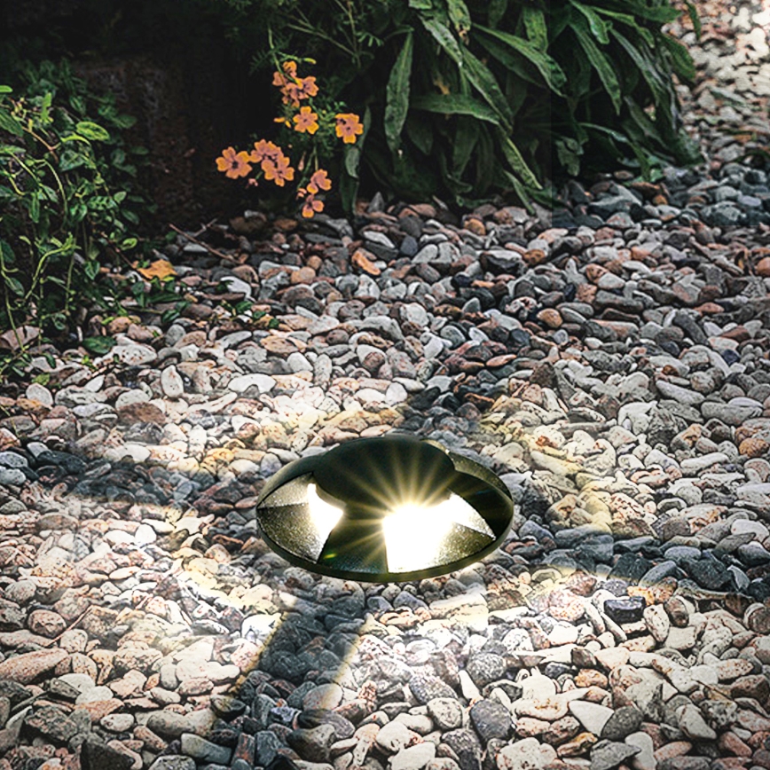 Brilagi - GROUNDRAY Drive-over Outdoor LED Inground Light, 1W, 230V, Black, IP67