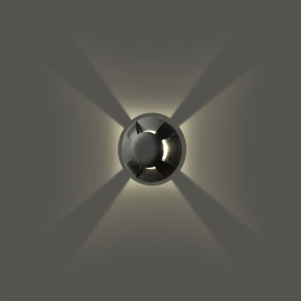 Brilagi - GROUNDRAY Drive-over Outdoor LED Inground Light, 1W, 230V, Black, IP67