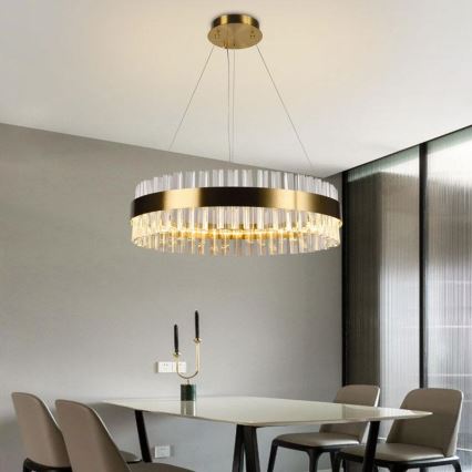 Brilagi - HALO LED Dimmable Crystal Pendant Chandelier on Cable LED/40W/230V 3000-6500K diam. 60 cm + remote control