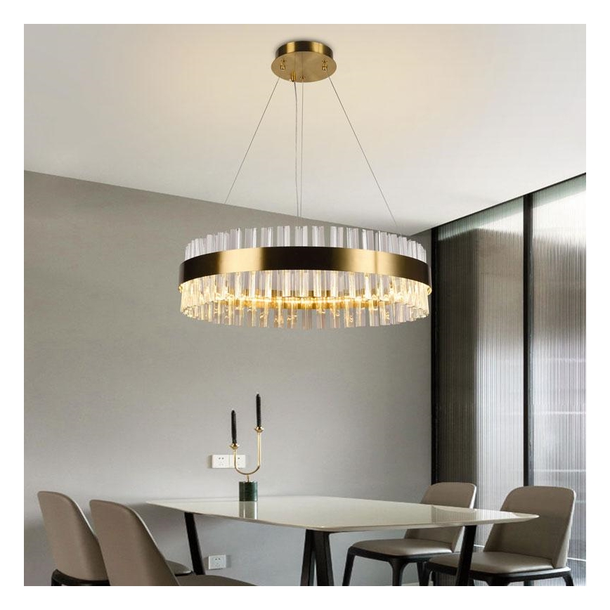 Brilagi - HALO LED Dimmable Crystal Pendant Chandelier on Cable LED/40W/230V 3000-6500K diam. 60 cm + remote control