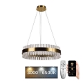Brilagi - HALO LED Dimmable Crystal Pendant Chandelier on Cable LED/40W/230V 3000-6500K diam. 60 cm + remote control