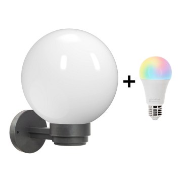 Brilagi - HARBOR LED RGBW Dimmable Outdoor Wall Light 1xE27/15W/230V 2700-6500K IP33 Anthracite/White