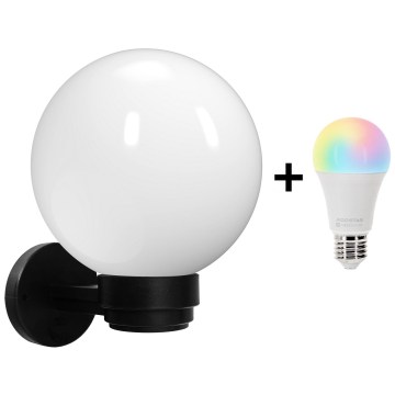 Brilagi - HARBOR LED RGBW Dimmable Outdoor Wall Light 1xE27/15W/230V 2700-6500K IP33 Black/White