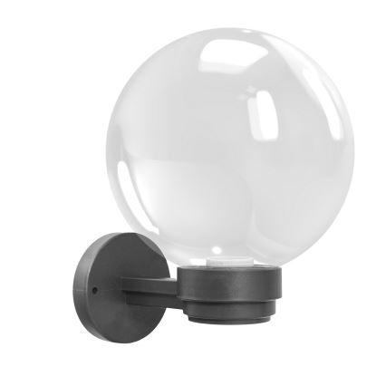 Brilagi - HARBOR Outdoor Wall Light 1xE27/40W/230V IP33 Anthracite/Clear