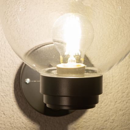 BRILAGI - HARBOR Outdoor Wall Light 1xE27/40W/230V IP33 Anthracite/Clear
