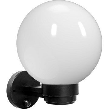 Brilagi - HARBOR Outdoor Wall Light with Motion Sensor 1x E27/40W/230V IP33 Black/White