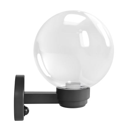 Brilagi - Outdoor Wall Light with Motion Sensor HARBOR 1xE27/40W/230V IP33 Anthracite/Clear