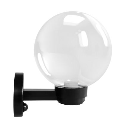 Brilagi - Outdoor wall-mounted light with motion sensor HARBOR 1xE27/40W/230V IP33 black/clear