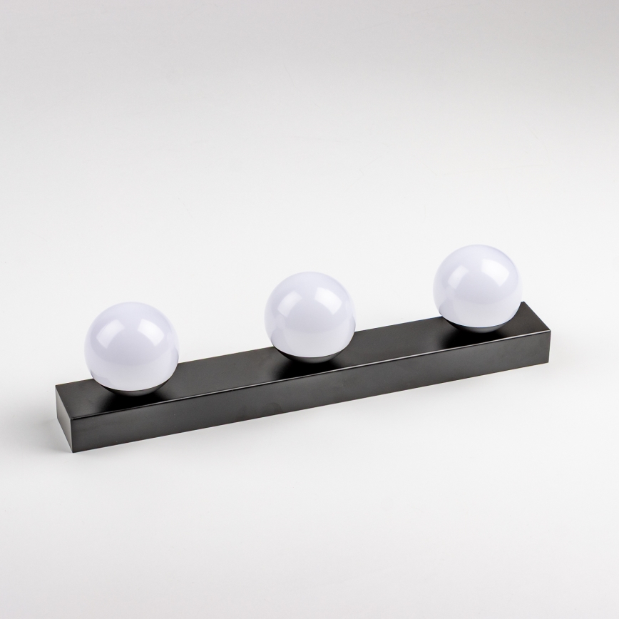 Brilagi - HOLLYWOOD LED Bathroom Mirror Light 3xLED/3W/230V 39 cm IP44 Black