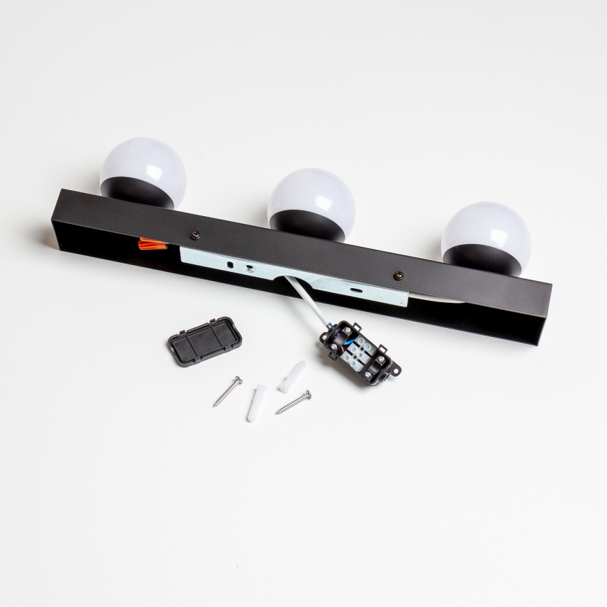 Brilagi - HOLLYWOOD LED Bathroom Mirror Light 3xLED/3W/230V 39 cm IP44 Black