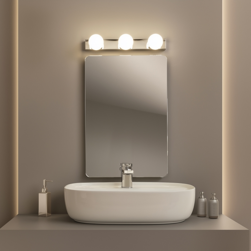 Brilagi - HOLLYWOOD LED Bathroom Mirror Light 3xLED/3W/230V 39 cm IP44 Glossy Chrome