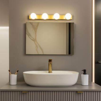 Brilagi - HOLLYWOOD LED Bathroom Mirror Light 4xLED/3W/230V 53 cm IP44 Gold